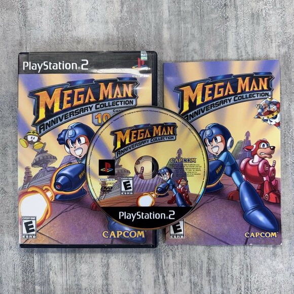 Mega Man Anniversary Collection Playstation 2 PS2 Used CIB Tested Working - Picture 1 of 5